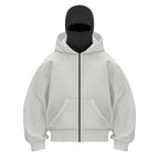 MSKD Premium Unisex Zip-Hoodie mit Maske für urbanen Streetwear Style