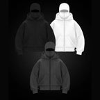 MSKD Premium Unisex Zip-Hoodie mit Maske für urbanen Streetwear Style